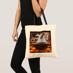 Vintage Halloween Girl Trick Or Treat Bag