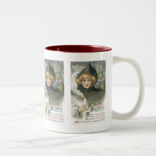 Vintage Halloween Girl Two-Tone Coffee Mug