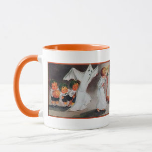 Vintage Halloween Girl with Candle Mug