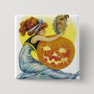 Vintage Halloween Glamour 15 Cm Square Badge