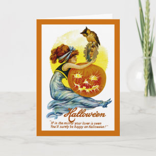 Vintage Halloween Glamour Card