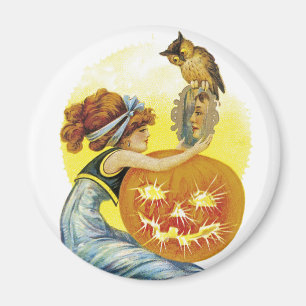 Vintage Halloween Glamour Magnet