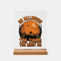 Vintage Halloween Graveyard Pumpkin Moon Shirt Des