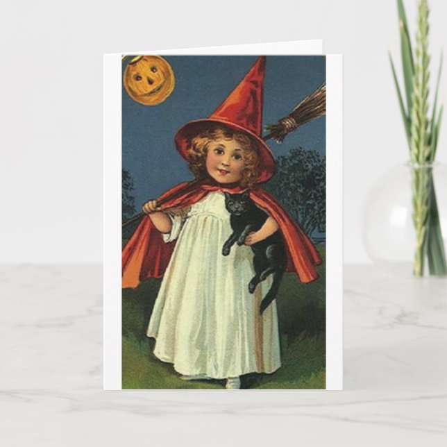 Vintage Halloween Greeting Card (Front)