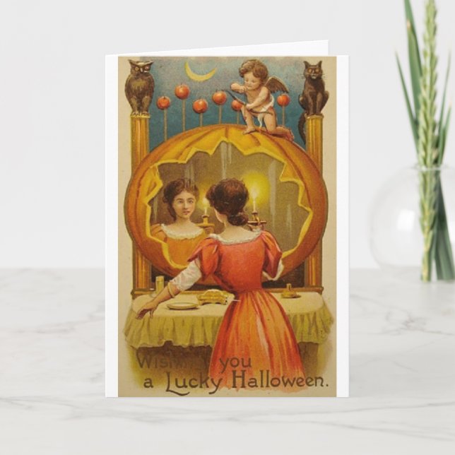 Vintage Halloween Greeting Card (Front)