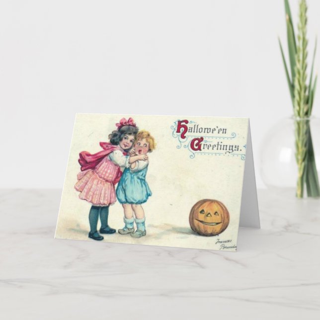 Vintage Halloween Greeting Card (Front)