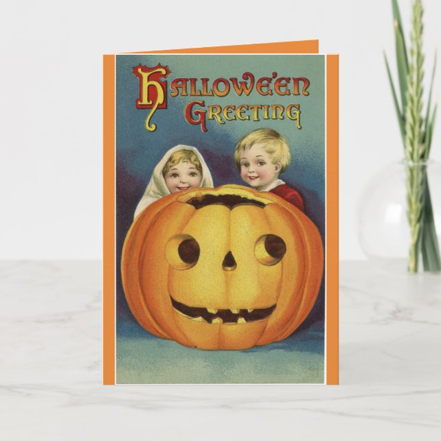 Vintage Halloween Greeting Card (Front)