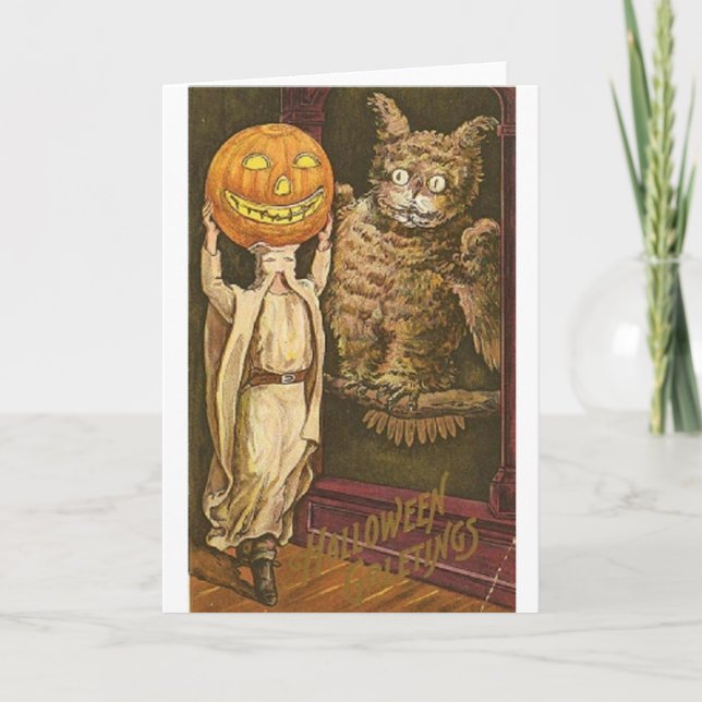 Vintage Halloween Greeting Card (Front)