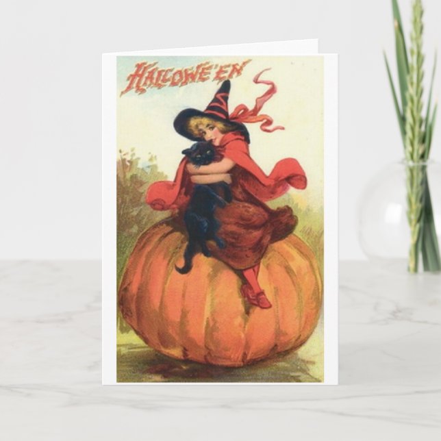 Vintage Halloween Greeting Card (Front)