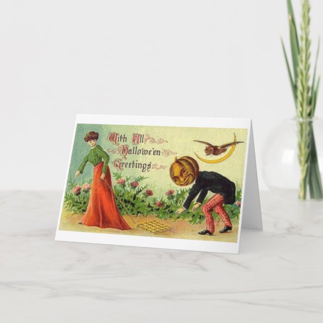 Vintage Halloween Greeting Card (Front)