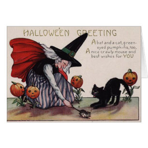 Vintage Halloween Greeting Card