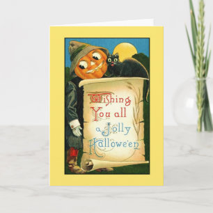 Vintage Halloween Greeting Card