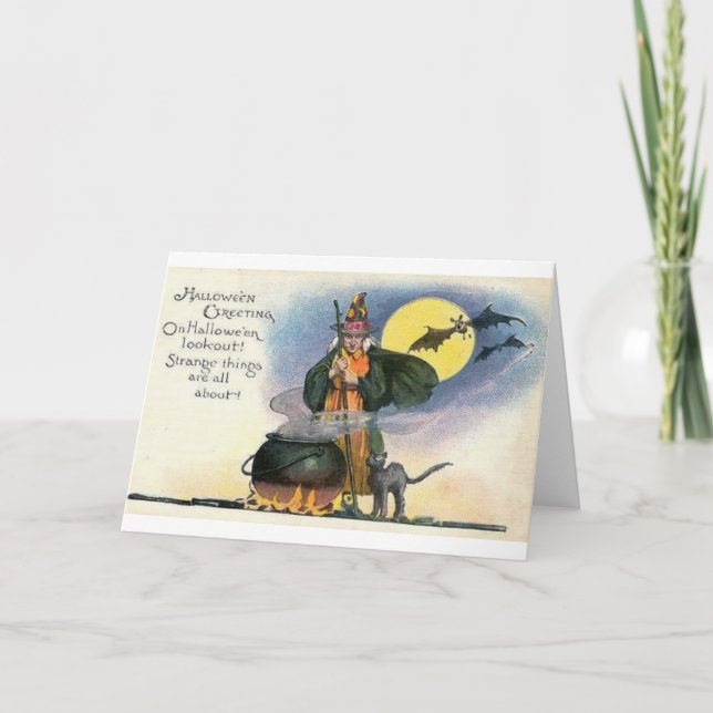 Vintage Halloween Greeting Card (Front)