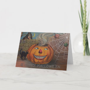 Vintage Halloween Greeting Card