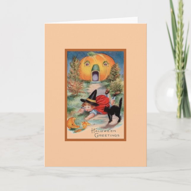 Vintage Halloween Greeting Card (Front)