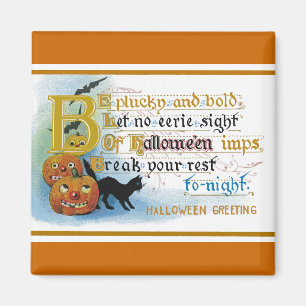 Vintage Halloween Greeting Card Magnet