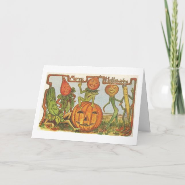 Vintage Halloween Greeting Card - Merry Halloween! (Front)