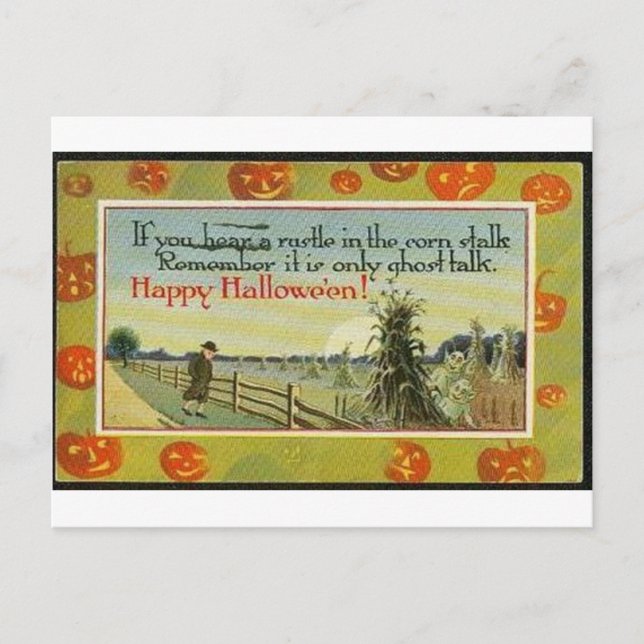 Vintage Halloween Greeting Cards Classic Posters (Front)