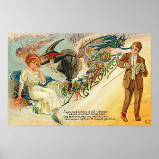 Vintage Halloween Greeting Cards Classic Posters