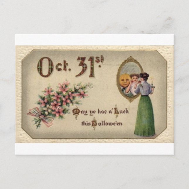 Vintage Halloween Greeting Cards Classic Posters (Front)