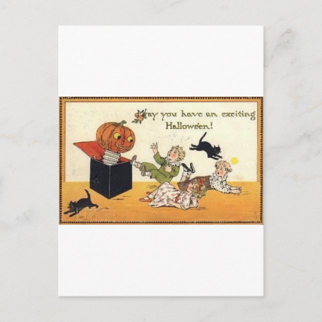 Vintage Halloween Greeting Cards Classic Posters (Front)