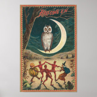 Vintage Halloween Greeting Cards Classic Posters