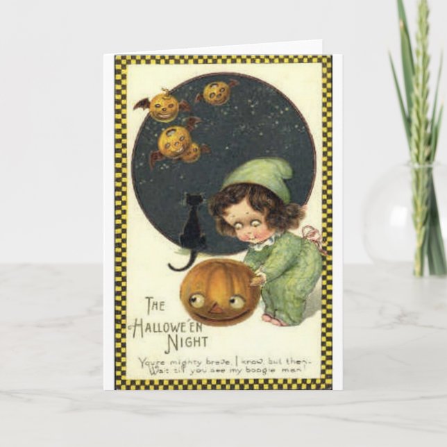 Vintage Halloween Greeting Cards Classic Posters (Front)