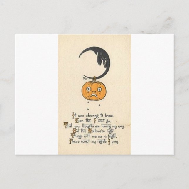 Vintage Halloween Greeting Cards Classic Posters (Front)