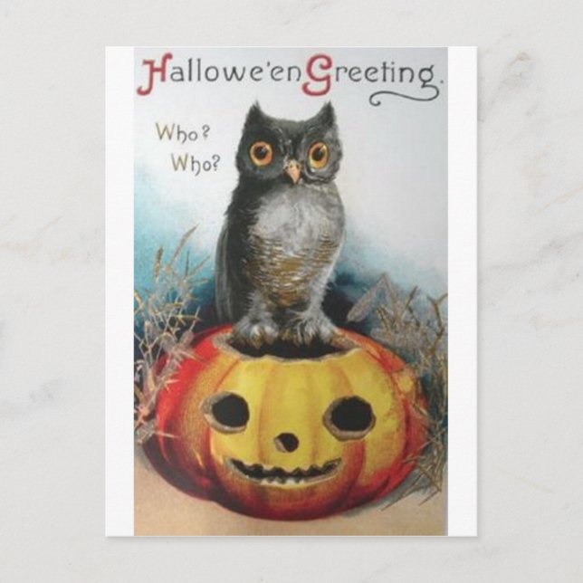 Vintage Halloween Greeting Cards Classic Posters (Front)