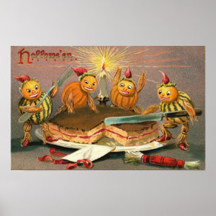 Vintage Halloween Greeting Cards Classic Posters