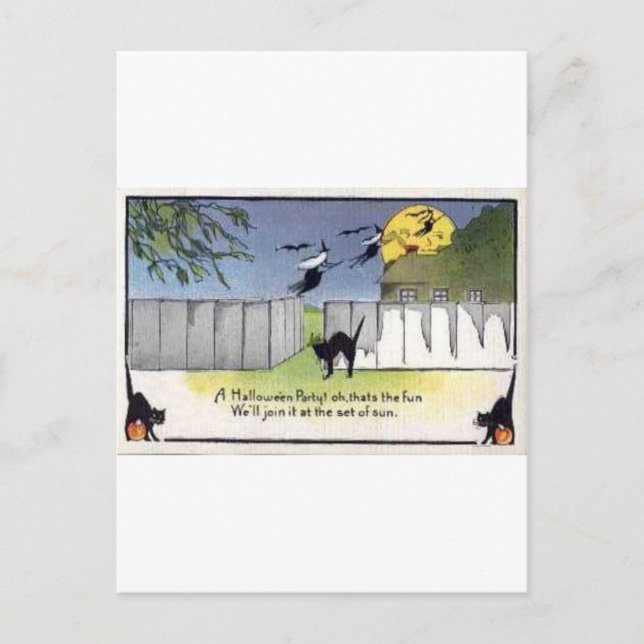 Vintage Halloween Greeting Cards Classic Posters (Front)