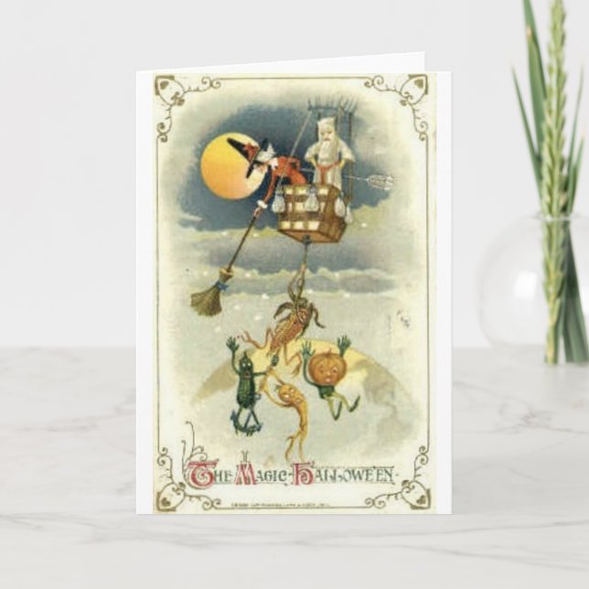 Vintage Halloween Greeting Cards Classic Posters (Front)