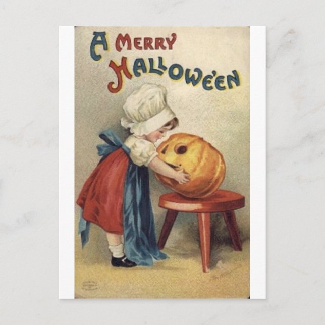 Vintage Halloween Greeting Cards Classic Posters (Front)