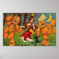 Vintage Halloween Greeting Cards Classic Posters
