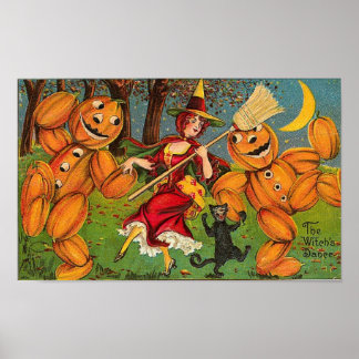 Vintage Halloween Greeting Cards Classic Posters