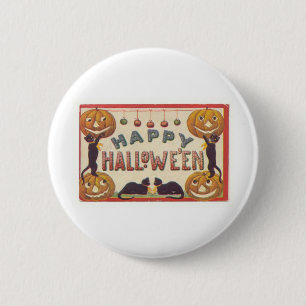 Vintage Halloween Greeting Cards Classic Posters 6 Cm Round Badge