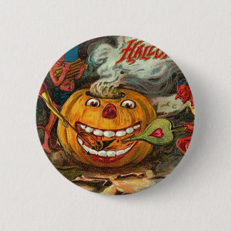 Vintage Halloween Greeting Cards Classic Posters 6 Cm Round Badge