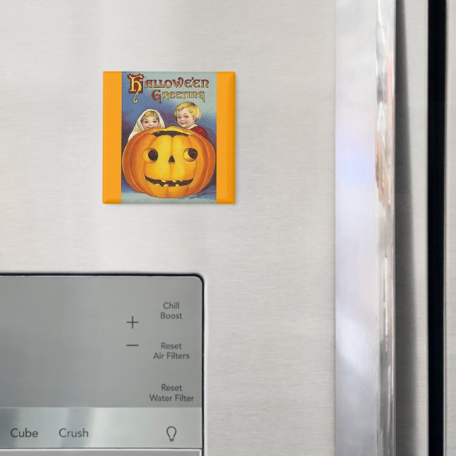 Vintage Halloween Greetings Magnet (In Situ (Fridge))