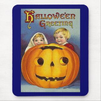 Vintage Halloween Greetings Mouse Mat