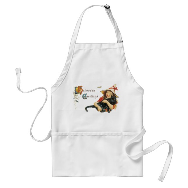 Vintage Halloween Greetings Standard Apron (Front)