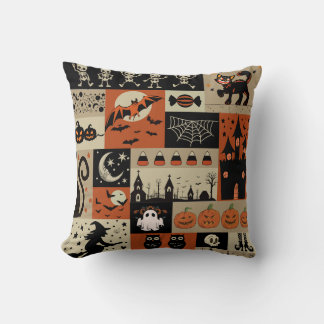 Vintage Halloween, Halloween nostalgia Cushion