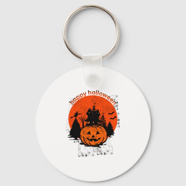 Vintage Halloween Happy Halloween 2 Key Ring (Front)