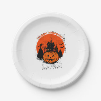 Vintage Halloween Happy Halloween 2 Paper Plate