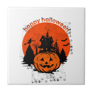 Vintage Halloween Happy Halloween 2 Tile