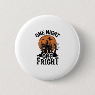 Vintage Halloween Haunt Witch Moon Graphic_1 6 Cm Round Badge