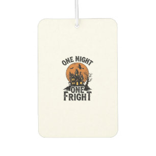 Vintage Halloween Haunt Witch Moon Graphic_1 Car Air Freshener