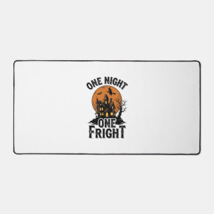 Vintage Halloween Haunt Witch Moon Graphic_1 Desk Mat