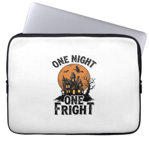 Vintage Halloween Haunt Witch Moon Graphic_1 Laptop Sleeve