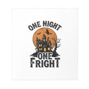 Vintage Halloween Haunt Witch Moon Graphic_1 Notepad