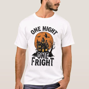 Vintage Halloween Haunt Witch Moon Graphic_1 T-Shirt